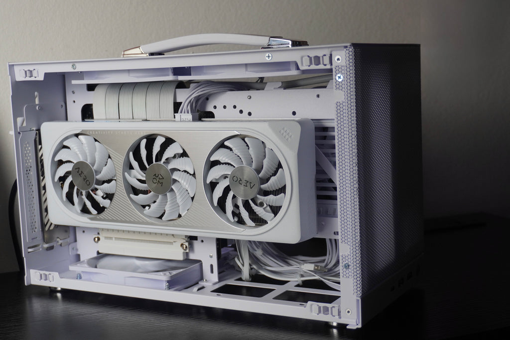 White Mini-ITX Gaming PC | RTX 4060 8GB, 1TB SSD, Ryzen 5 5500, 16GB DDR4-3200