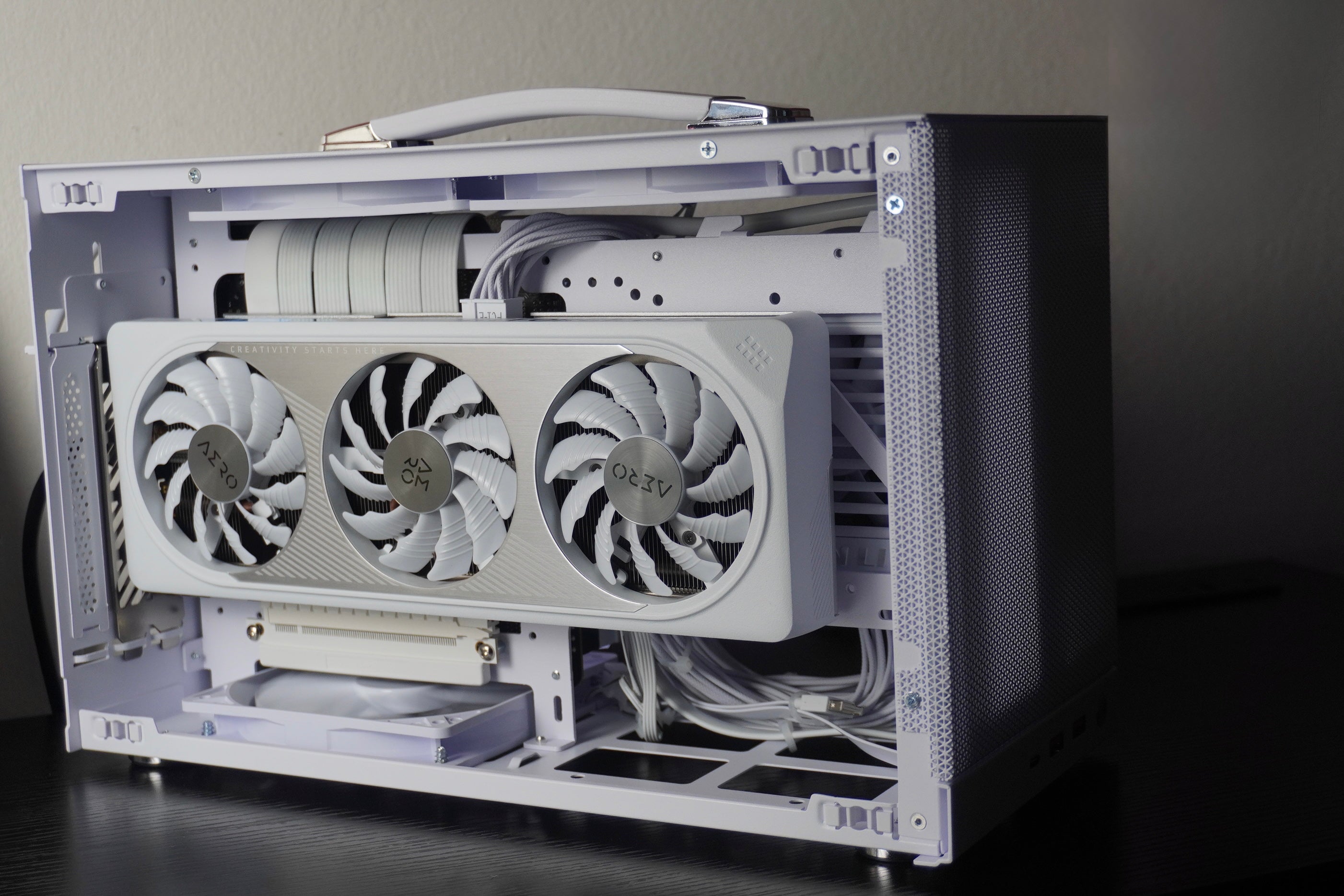 White Mini-ITX Gaming PC | RTX 4060 8GB, 1TB SSD, Ryzen 5 5500, 16GB DDR4-3200